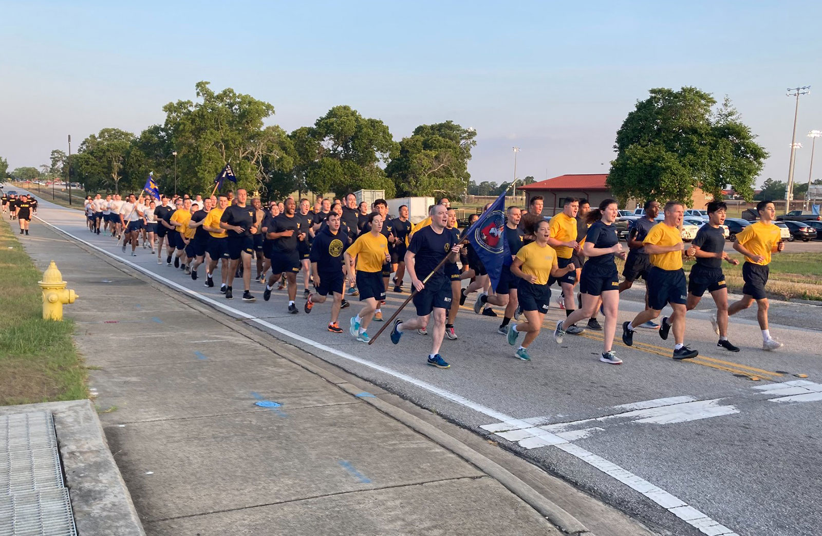 Cadets running.