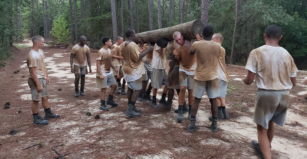 Cadets outside